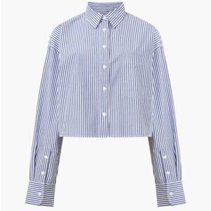 French Connection Alissa Stripe Cropped Shirt